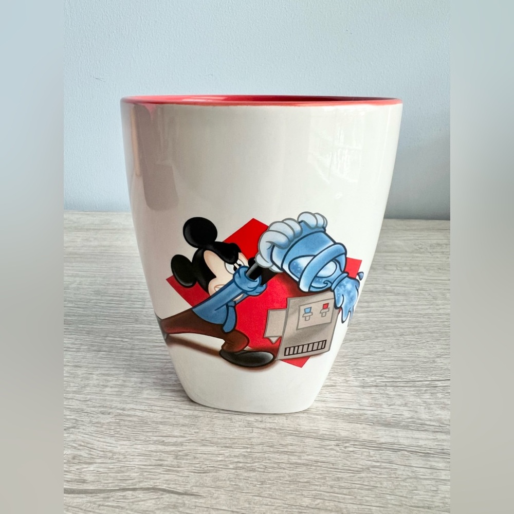 Disney Coffee Mug Cup MICKEY MOUSE "Office Maintenance 101: Water Cooler Care" - Picture 3 of 8